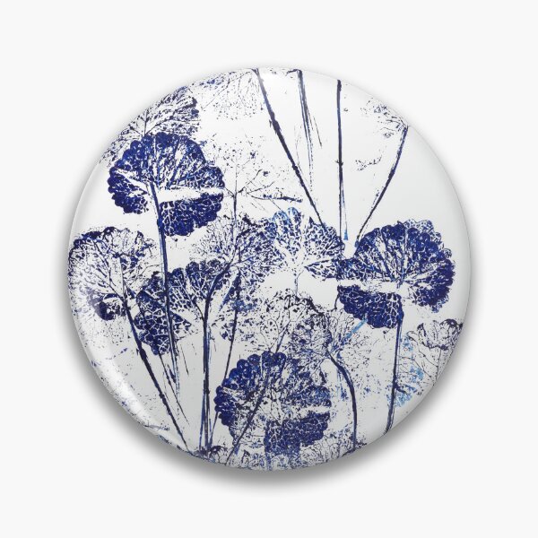 Item preview, blue round leaves  designed and sold by ColorandColor.