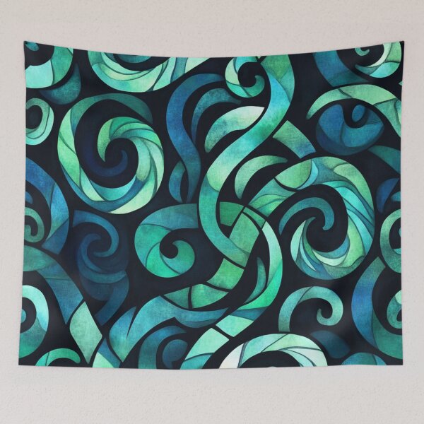 Item preview, New Zealand Māori Paua Pattern Koru Design 115 designed and sold by GrinGalore.