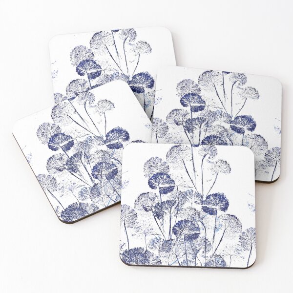 Item preview, blue round leaves  designed and sold by ColorandColor.