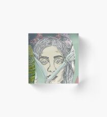 jungle painting Acrylic Block