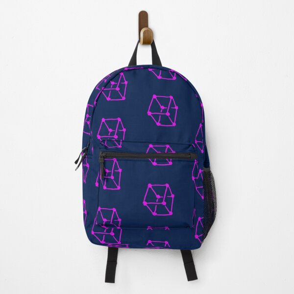 Item preview, Pink Retro Cube  Navy Blue designed and sold by MagentaTwilight.