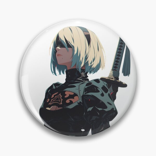 Item preview, Mysterious Android Warrior with Katana - 2B Inspired Art designed and sold by KazyWeeb.