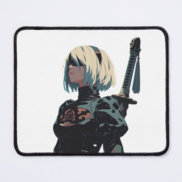 Item preview, Mysterious Android Warrior with Katana - 2B Inspired Art designed and sold by KazyWeeb.