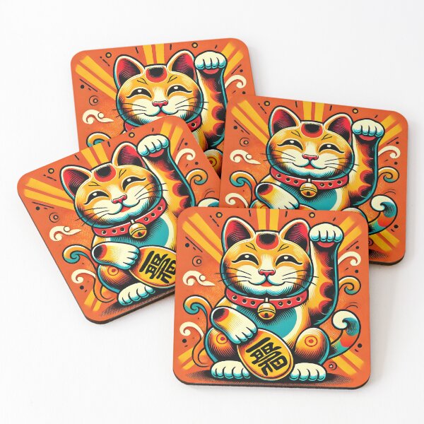 Item preview, The Japanese Lucky Cat Just Got a Pop Makeover designed and sold by unrealartwork.