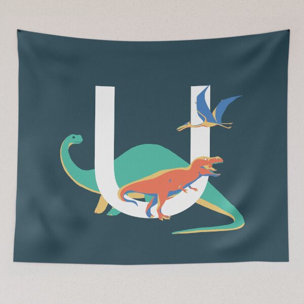 Item preview, Dinosaurs - Personalised U, Monogram, Initial, Name, Letter designed and sold by Nemki.