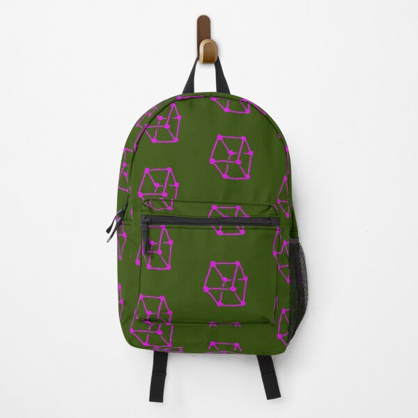Item preview, Pink Retro Cube  Olive Green designed and sold by MagentaTwilight.