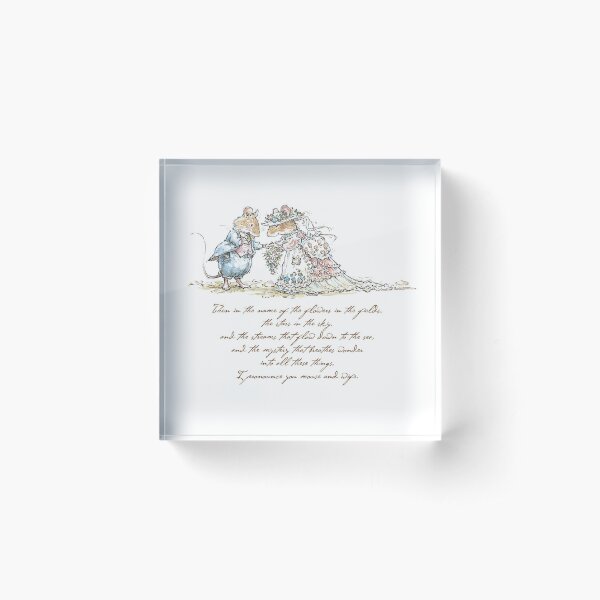 I pronounce you mouse and wife Acrylic Block
