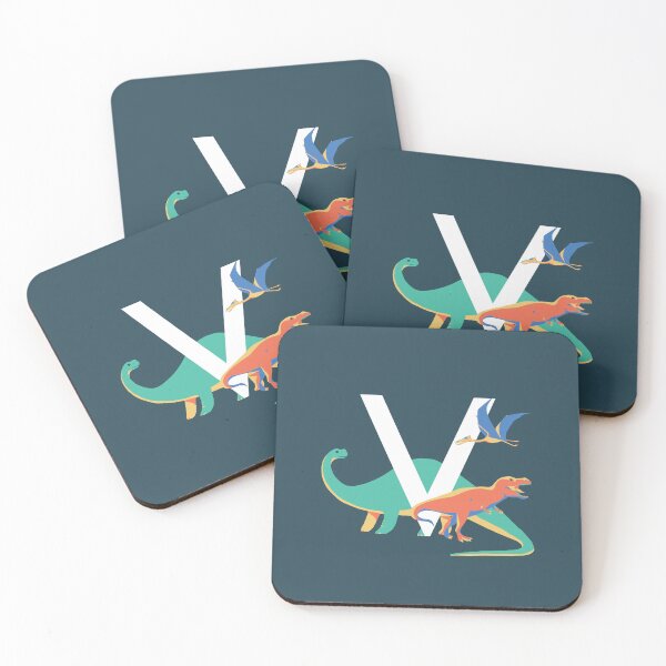 Item preview, Dinosaurs - Personalised V, Monogram, Initial, Name, Letter designed and sold by Nemki.