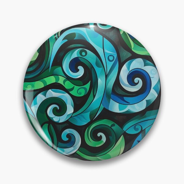 Item preview, New Zealand Māori Paua Pattern Koru Design 117 designed and sold by GrinGalore.
