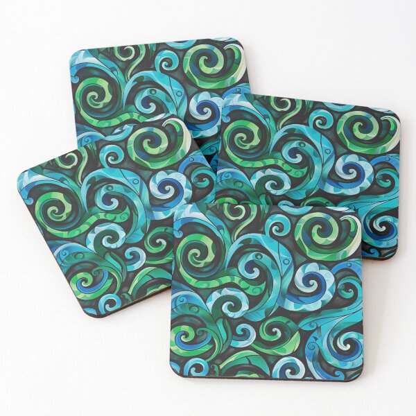 Item preview, New Zealand Māori Paua Pattern Koru Design 117 designed and sold by GrinGalore.