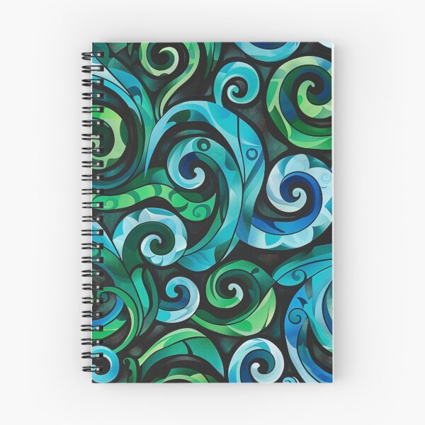 Item preview, New Zealand Māori Paua Pattern Koru Design 117 designed and sold by GrinGalore.