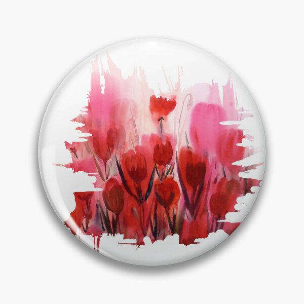 Item preview, Red poppies watercolor painting designed and sold by SamirArt.