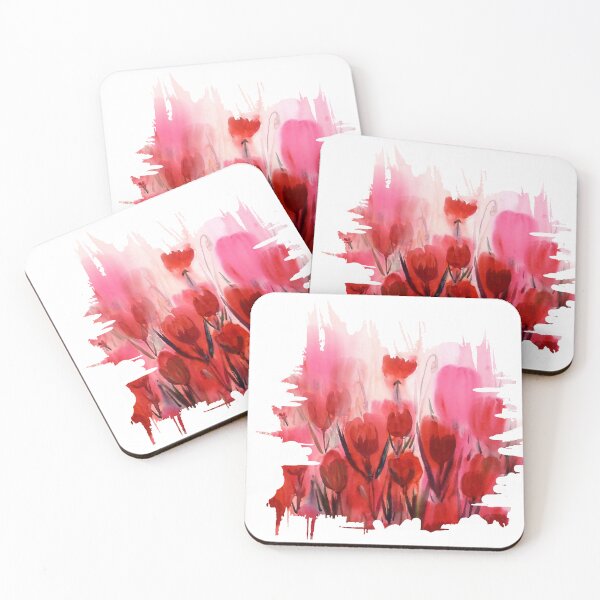Item preview, Red poppies watercolor painting designed and sold by SamirArt.