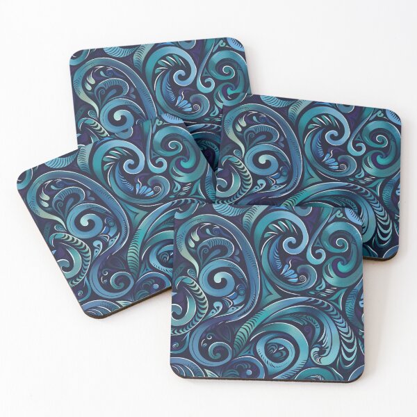 Item preview, New Zealand Māori Paua Pattern Koru Design 118 designed and sold by GrinGalore.