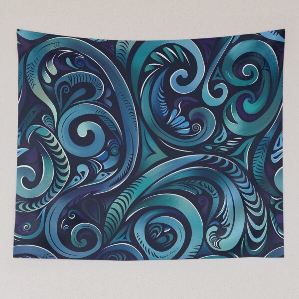 Aperçu de l'œuvre Modèle Paua maori de Nouvelle-Zélande Koru Design 118 créée et vendue par GrinGalore.