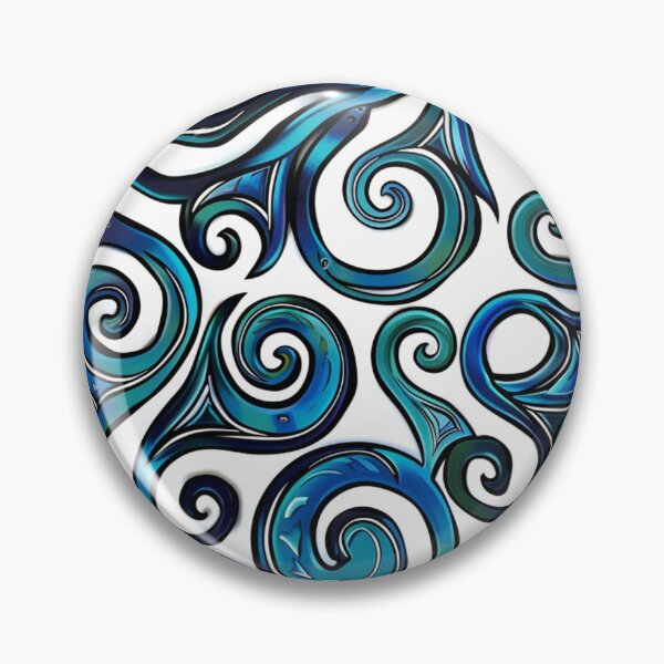 Item preview, New Zealand Māori Paua Pattern Koru Design 120 designed and sold by GrinGalore.