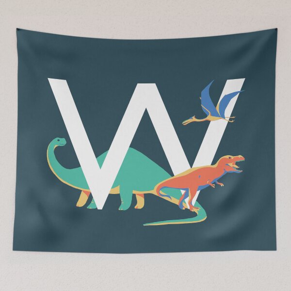 Item preview, Dinosaurs - Personalised W, Monogram, Initial, Name, Letter designed and sold by Nemki.