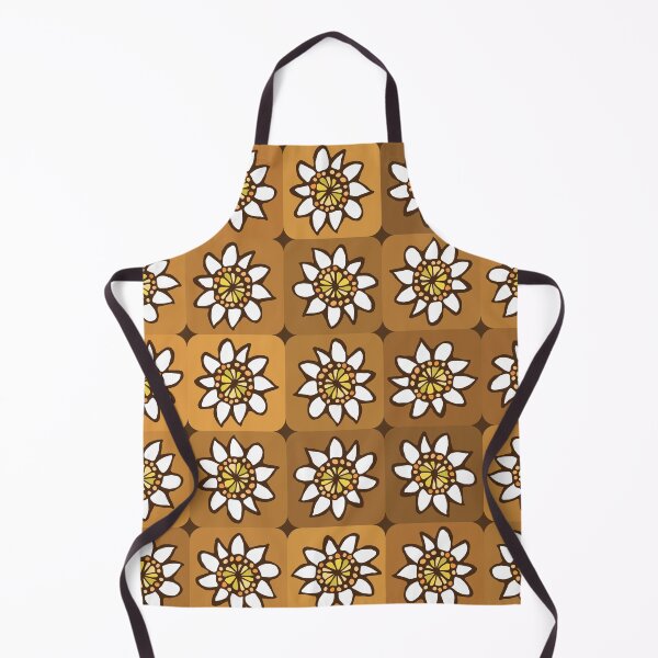 Item preview, Hand Drawn White Daisy Pattern in Autumn Colors designed and sold by schorrnuff.