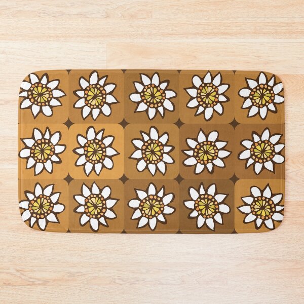 Item preview, Hand Drawn White Daisy Pattern in Autumn Colors designed and sold by schorrnuff.