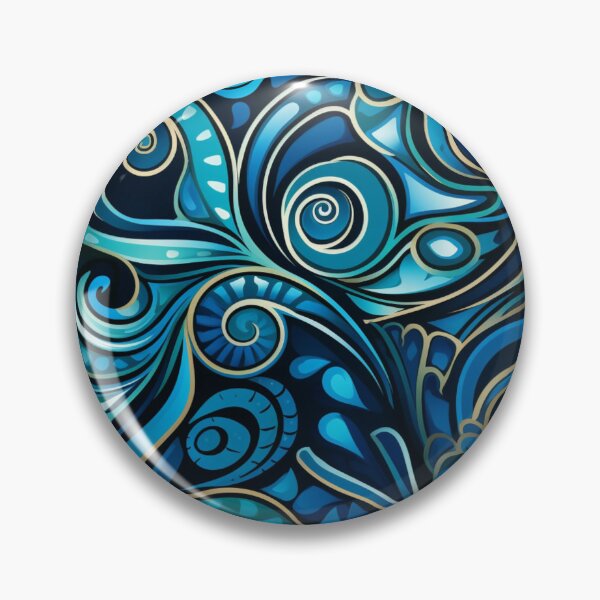 Item preview, New Zealand Māori Paua Pattern Koru Design 122 designed and sold by GrinGalore.