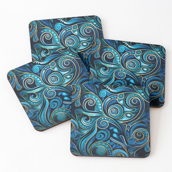 Item preview, New Zealand Māori Paua Pattern Koru Design 122 designed and sold by GrinGalore.