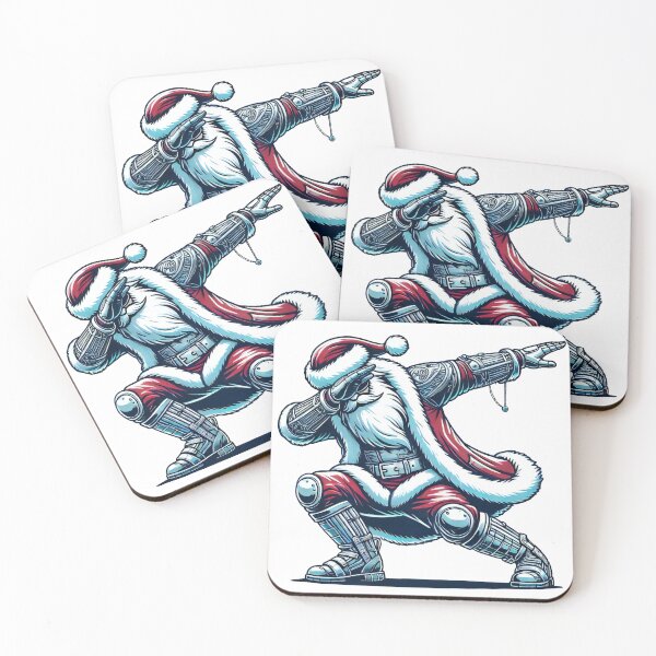 Item preview, Dabbing Cyborg Santa Claus Christmas Illustration designed and sold by lubushop1.