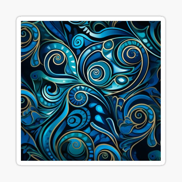 Item preview, New Zealand Māori Paua Pattern Koru Design 122 designed and sold by GrinGalore.