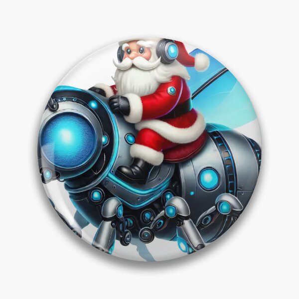 Item preview, Santa Claus Riding a Cybernetic Bee designed and sold by AIARTIST1.