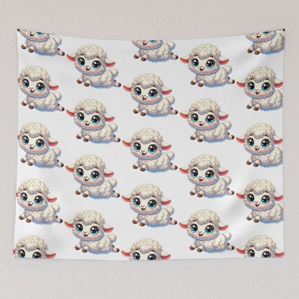 Item preview, Cute Baby Lamb with Big Eyes designed and sold by Chokhdi289shop.