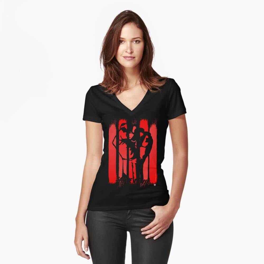 Aperçu de l'œuvre T-shirt moulant col V créée et vendue par Vinidal.