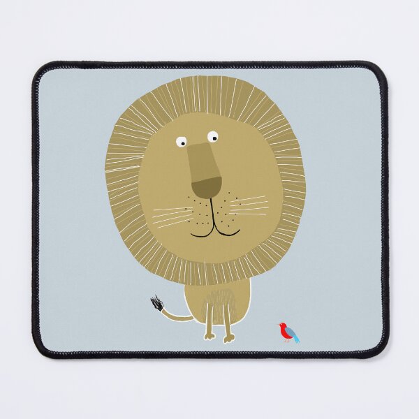 Item preview, Cute Purple Lion with Small Bird Illustration by Carla Daly designed and sold by Carla Daly.