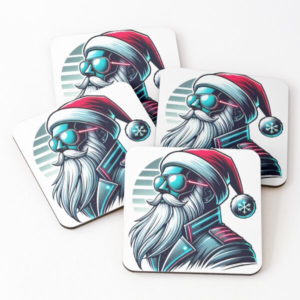 Item preview, Cyberpunk Santa Claus with Neon Glow designed and sold by AIARTIST1.