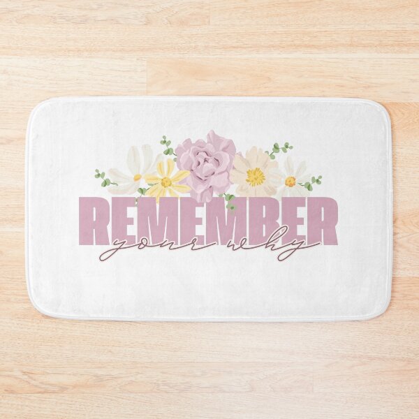 Item preview, Remember Your Why Positive Motivational Floral Quote designed and sold by PavlinaBFDesign.