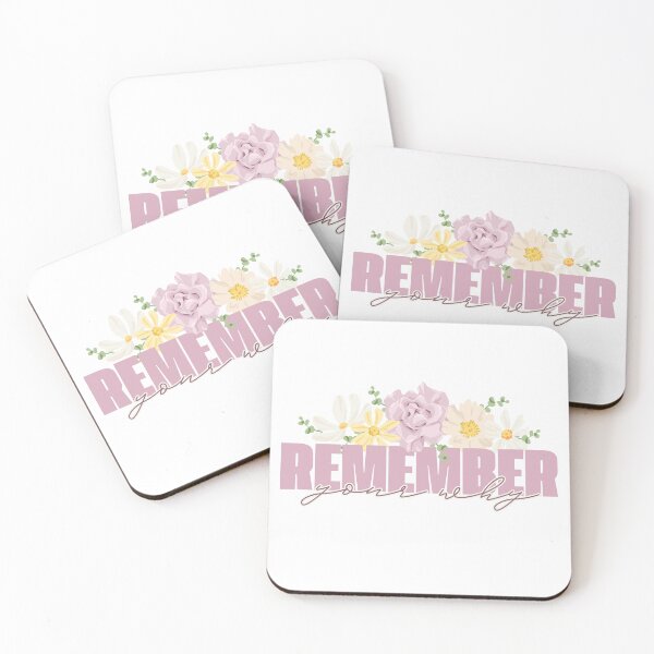 Item preview, Remember Your Why Positive Motivational Floral Quote designed and sold by PavlinaBFDesign.