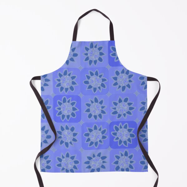 Item preview, Cool Blues Batik Hand Drawn Floral Pattern designed and sold by schorrnuff.