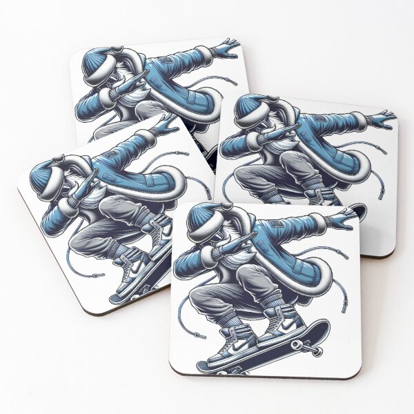 Item preview, Skateboarding Santa in Winter Action Pose designed and sold by AIARTIST1.