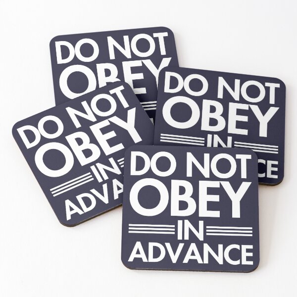 Item preview, Do NOT Obey in Advance - white om blue designed and sold by Thelittlelord.