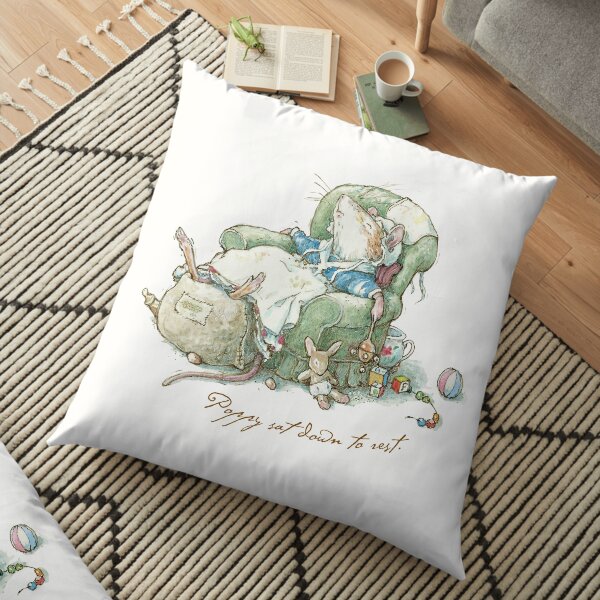 Brambly Hedge - Poppy sat down to rest Floor Pillow