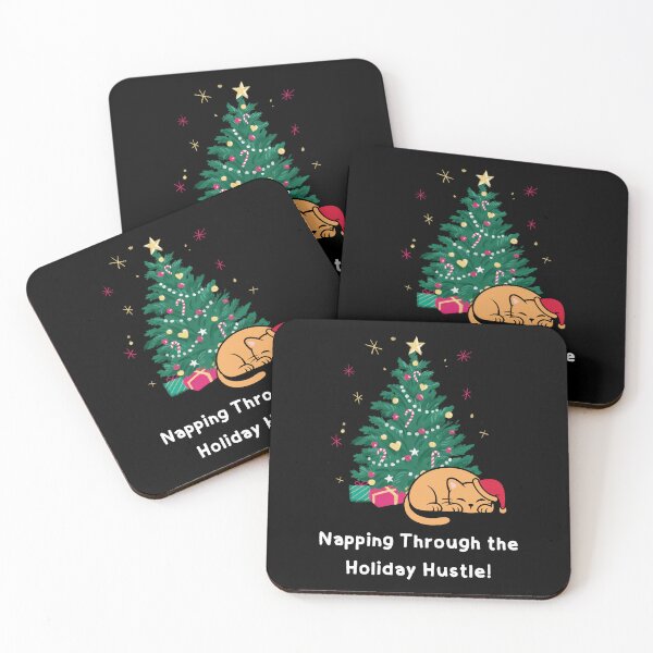Item preview, Funny Orange Cat Christmas Tree - Napping Through The Holiday Hustle designed and sold by Cat Stories.