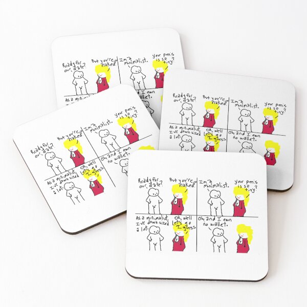 Item preview, Less is More: Hilarious Minimalist First Date Comic – Shirts, Mugs & More! designed and sold by Ignorant-Artist.