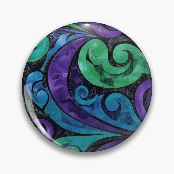 Item preview, New Zealand Māori Paua Pattern Koru Design 129 designed and sold by GrinGalore.
