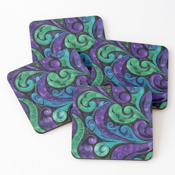 Item preview, New Zealand Māori Paua Pattern Koru Design 129 designed and sold by GrinGalore.