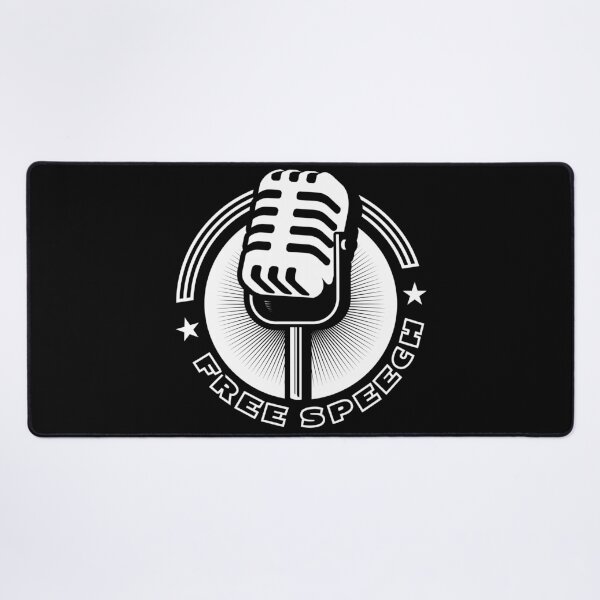 Item preview, Free Speech Microphone Circle  designed and sold by tumbleweedphoto.