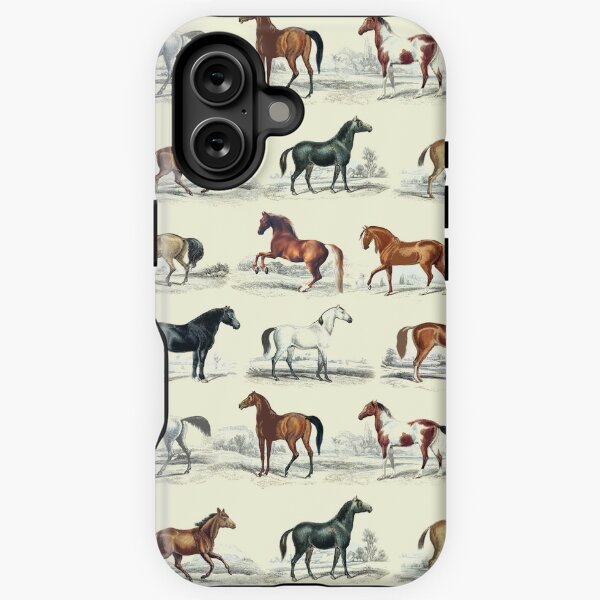 Aperçu de l'œuvre Motif élégant de race de chevaux vintage sur toile créée et vendue par tanjica.