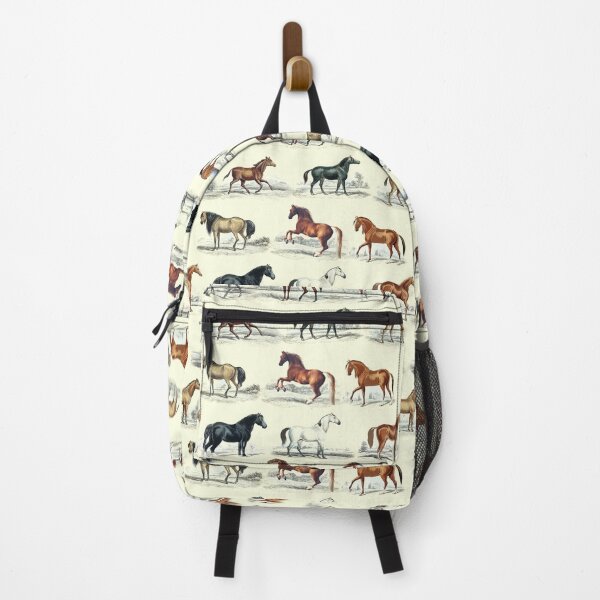 Item preview, Elegant Vintage Horse Breeds Toile Pattern on Beige designed and sold by tanjica.