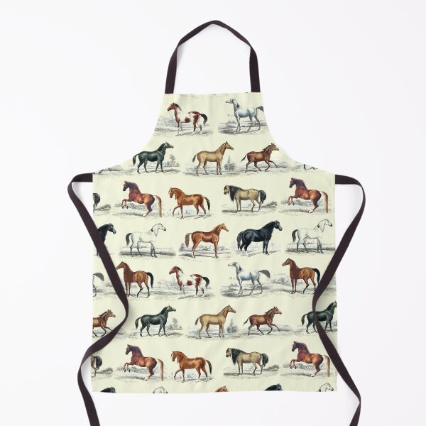Item preview, Elegant Vintage Horse Breeds Toile Pattern on Beige designed and sold by tanjica.