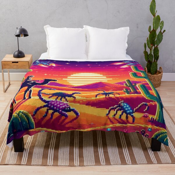 Item preview, Pixel Desert with Glowing Cacti and Robotic Camels designed and sold by Imaginarium of Chaos falcon88 .