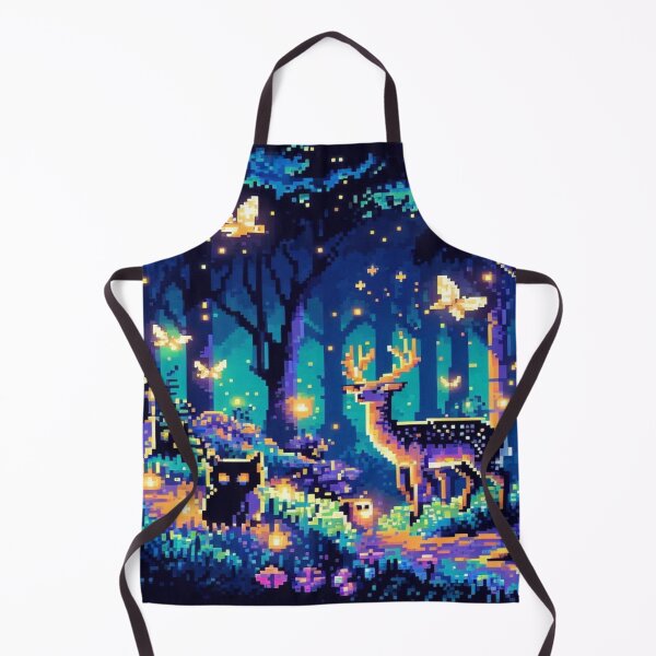 Item preview, Pixel Forest with Pixel-Deer and Glitching Owls designed and sold by Imaginarium of Chaos falcon88 .