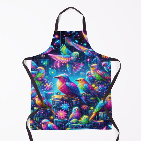 Item preview, Pixel Aviary with Holographic Birds and Cybernetic Feathers designed and sold by Imaginarium of Chaos falcon88 .