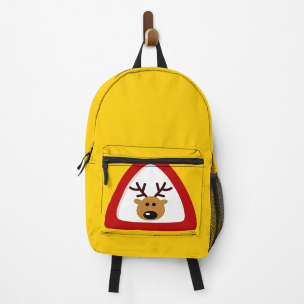Item preview, Christmas Reindeer Danger Traffic Sign designed and sold by Sonia Pascual Izquierdo.